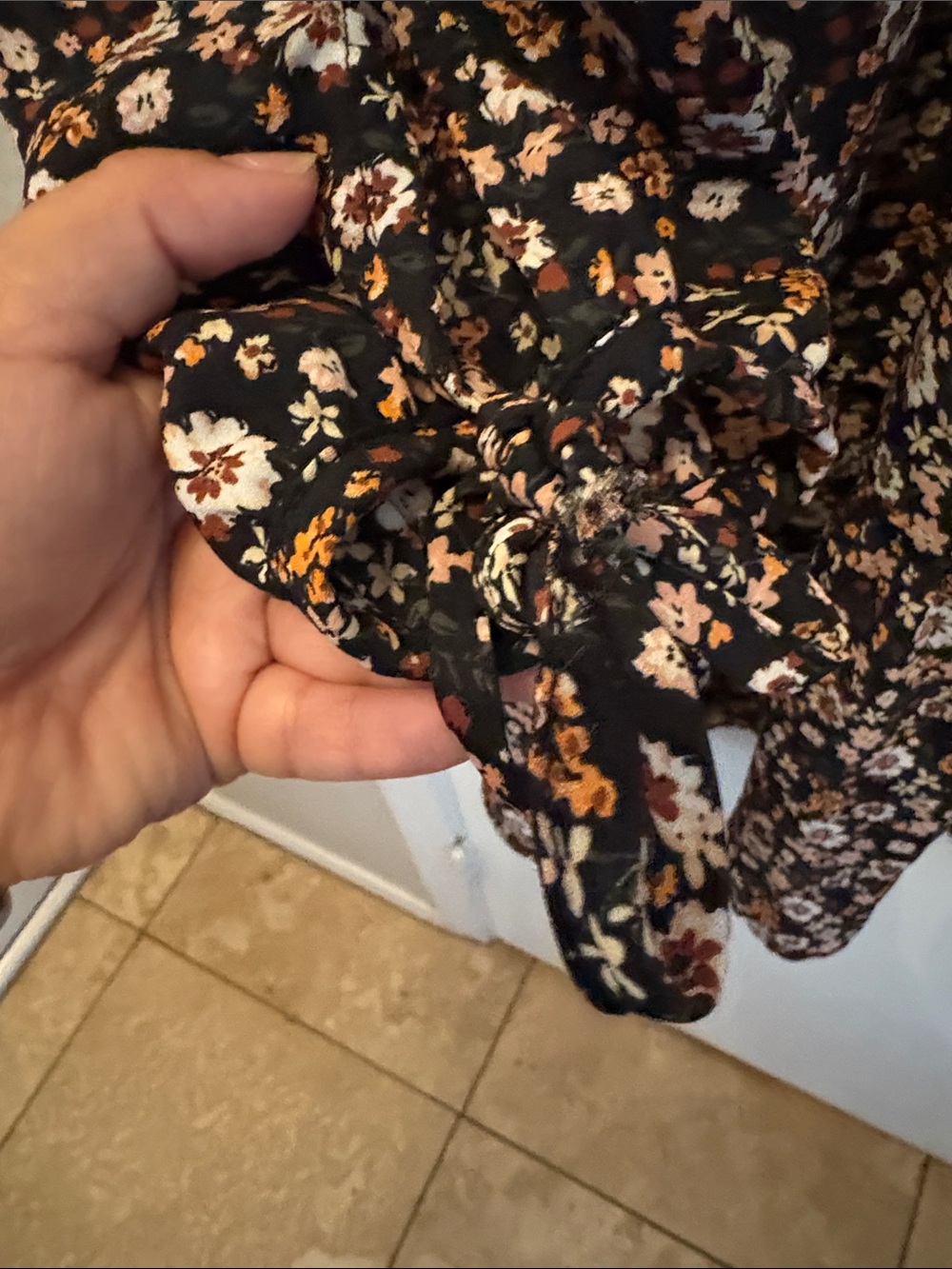 wild fable women’s Black Floral Midi Dress with Pink and Cream Flowers size xxl - Picture 6 of 6